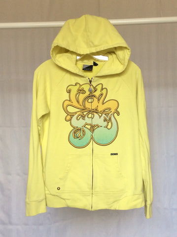 Women's yellow logo zip-up hoodie (Volcom) - M