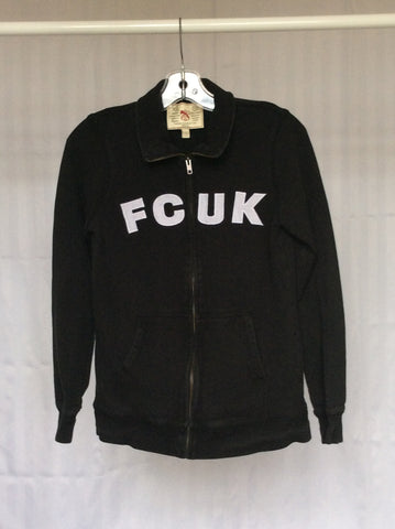 Women's black logo zip-up (French Connection) - M