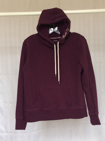 Women's burgundy pullover hoodie (Roots) - M