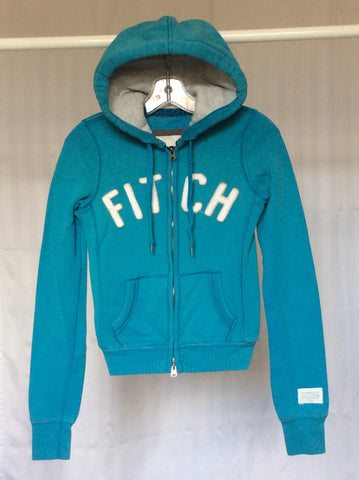 Women's blue logo zip-up hoodie (Abercrombie & Fitch) - M