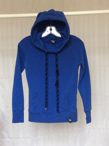 Women's blue pullover hoodie (O2) - XS