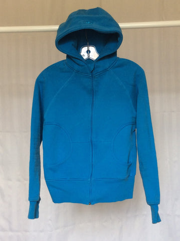 Women's blue zip-up hoodie (no label) - M?