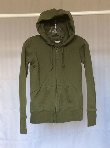 Women's olive green zip-up hoodie (Bluenotes) - S